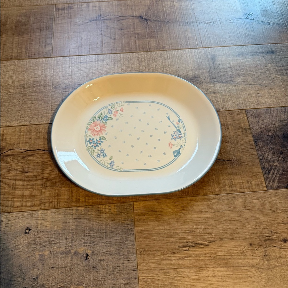 Vintage Corelle SYMPHONY Pattern Oval Serving Plate Platter 12” × 10" near mint